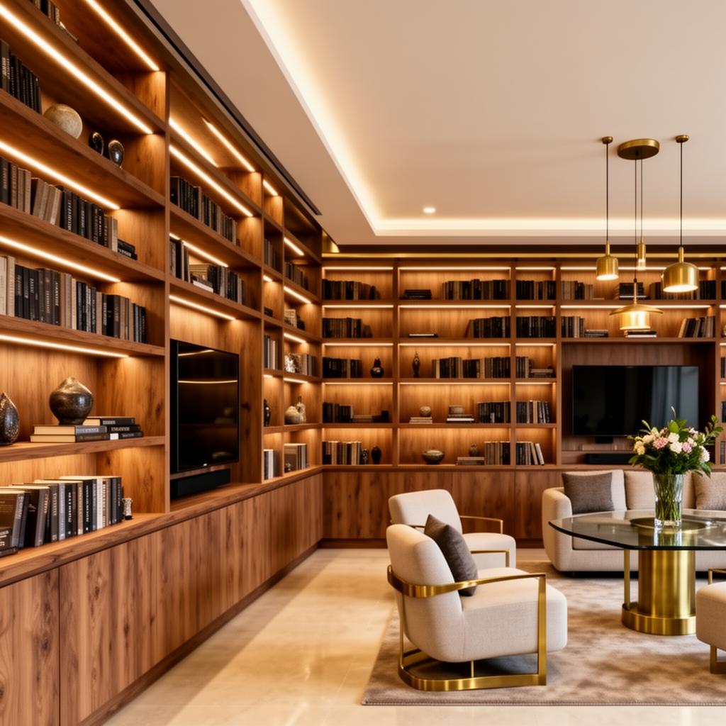 Bespoke library cabinetry, Aburi Estate